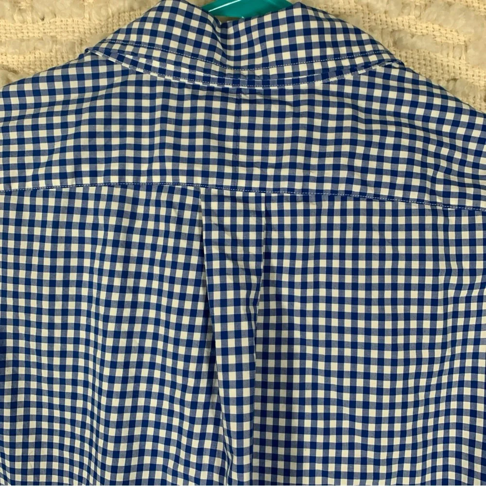 RALPH LAUREN MENS LARGE LONG SLEEVE PLAID SHIRT OXFORD LONG SLEEVE BLUE PINK PON